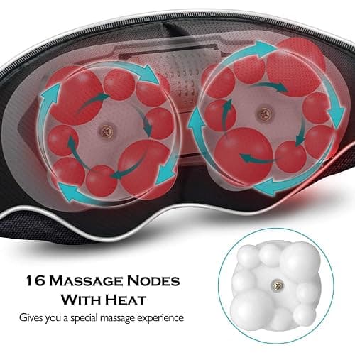 VIKTOR JURGEN Christmas Gifts for Women & Men, Shiatsu Neck and Shoulder Massager with Heat Deep Tissue Kneading Sports Recovery Massagers for Back, Foot, Relaxation Gifts for Wife, Husband, Him, Her thumbnail 2