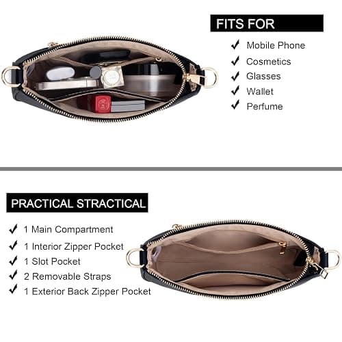 NIUEIMEE ZHOU Shoulder Bag for Women Retro Vegan Leather Classic Clutch Tote HandBag thumbnail 3