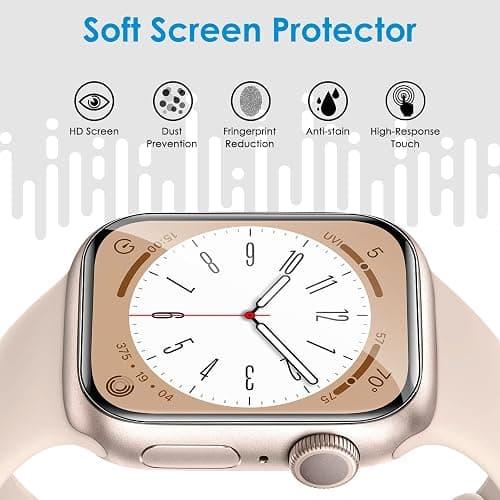 UniqueMe 6 Pack for Apple Watch Screen Protector 40mm, Apple Watch SE 3/SE 2/SE Series 6/5/4 Screen Protector [Upgrade Flexible Film] Anti-Scratch [Non-Bubbles] Soft HD TPU Clear Film for iWatch 40mm thumbnail 3