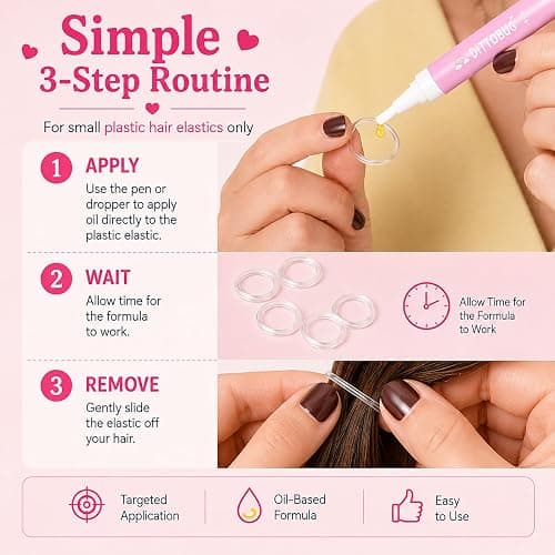 BCYXLR Dittobug Hair Elastic Remover Oil Pen, 2-Piece Set for Plastic Hair Elastics thumbnail 7