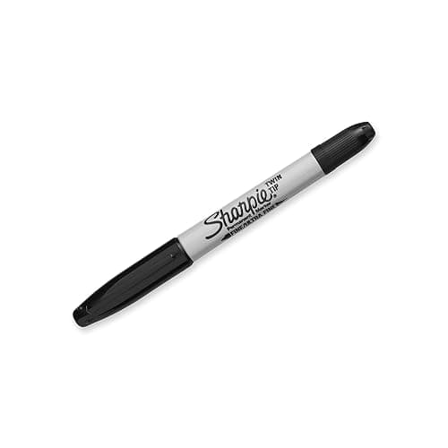 Sharpie Twin Tip Permanent Markers, Fine and Ultra Fine, Black, 4 Count thumbnail 2