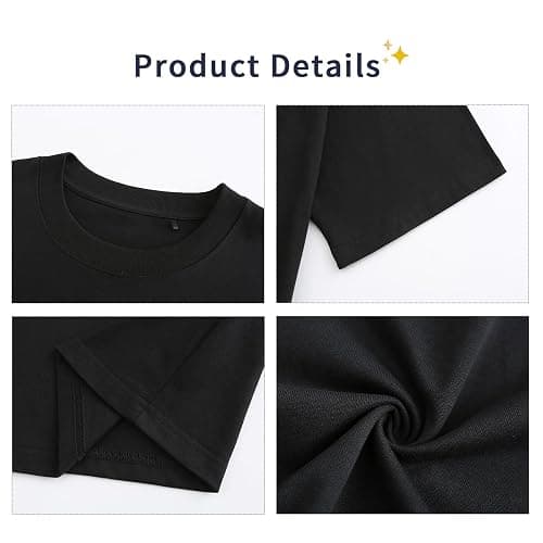 Mens Oversized T-Shirts Fashion Loose Fit Crewneck Tshirt Streetwear Heavyweight Short Sleeve Tee Shirt Gym Workout Tops thumbnail 5