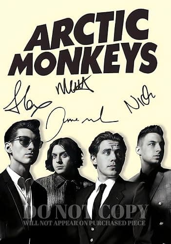 Arctic Monkeys Poster 11 X 17 | Stunning Band Portrait | 2012 Photograph | Rock and Roll | The 2010s | AM | Legendary British Music | Sheffield, England | Alex Turner | Magnificent Group Photo | 11X17 Inches | Iconic Signed Picture | Rare Art Print - Image 1