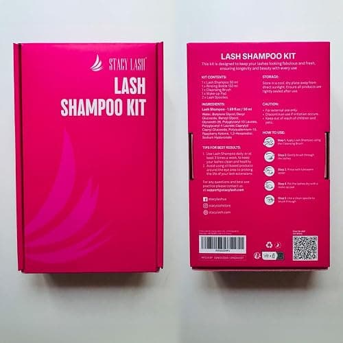 STACY LASH Lash Shampoo Kit Foaming Cleanser with Eye Lash Spoolies & Rinse Bottle & Cleansing Pad & Brush for Eyelash Extensions & Clusters & Natural Eyelashes thumbnail 8