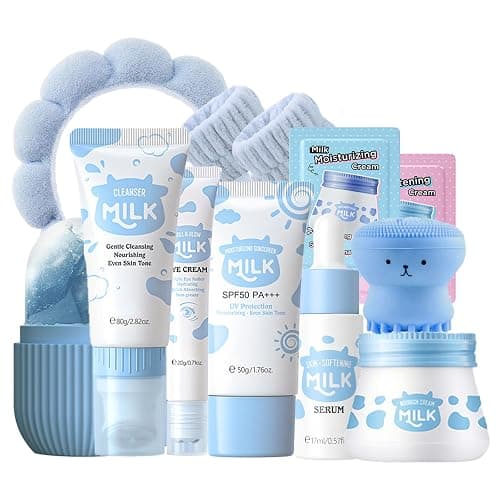Milk Skin Care Sets Birthday Christmas Gifts for Teenage Girls - Skin Care for kids- Skincare for Girls 10-12- Teen Skin Care Kit for Women Girl Stuff - Skin Care for Teens - Facial Kit for Women - Image 1