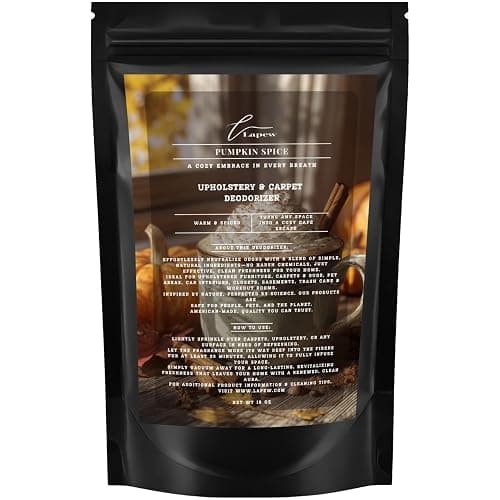 Pumpkin Spice Carpet Freshener Powder 16 oz | Powerful Odor Eliminator for Home | Upholstery Deodorizer | Carpet Deodorizer | Pet Urine | Cat Litter Box - Image 1