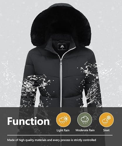 MOERDENG Women's Winter Windproof Warm Down Coats Waterproof Thicken Hooded fashions Puffer Jacket thumbnail 6