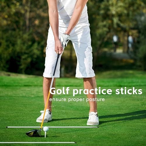 Golf Alignment Sticks, 3 Pack 58”Golf Sticks Alignment Rods, Full Golf Practice Swing Trainer to Align Your Golf Shot thumbnail 2