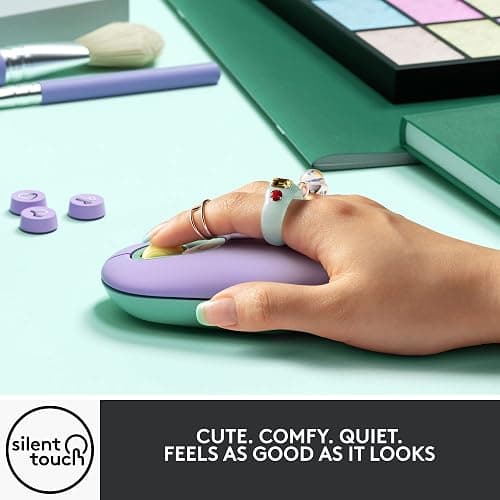 Logitech POP Mouse, Wireless Mouse with Customizable Emojis, SilentTouch Technology, Precision/Speed Scroll, Compact Design, Bluetooth, Multi-Device, OS Compatible - Daydream Mint - Daydream Mint - Mouse thumbnail 4
