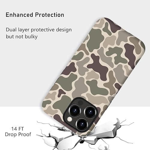 YASYGOSHOO Camo Phone Case Compatible with MagSafe,Hybrid 2-Layer Protective Magnetic Camo Case for iPhone 15 Plus thumbnail 3