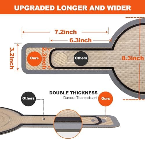 Silicone Bread Sling Dutch Oven - Best Japan Silicone. Non-Stick & Easy Clean Reusable Bread Baking Mat. With Extra Long Handles Baking Sheet Liner, 1 Grey pcs for Transferable Dough thumbnail 2