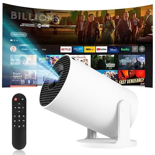 Mini projektor 4k Beamer Heimkino Videoprojektor 170 ANSI Lumen Tragbarer Projektor Wifi6/BT5.0 180° Drehbarer und Automatische Trapezkorrektur mit Android 11 - Image 1