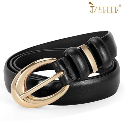 JASGOOD Women Leather Belt for Jeans Pants Fashion Ladies Skinny Faux Leather Dress Belt thumbnail 7