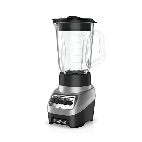 BLACK+DECKER PowerCrush Multi-Function Blender with 6-Cup Glass Jar, 4 Speed Settings, Silver - Image 1