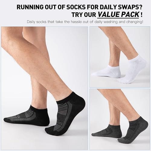EverKnits 30 Pairs Lightweight Ankle Socks Men/Women - Breathable Bulk Thin Low Cut Socks Value Pack thumbnail 6