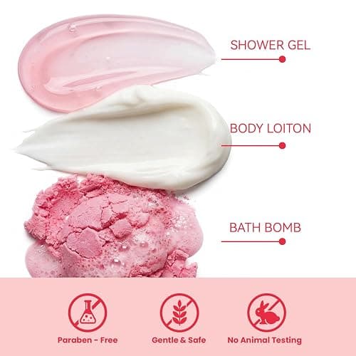 spa luxetique Gift Set For Women, Bath Sets for Women Gift, 8 Pcs Rose Spa Basket Includes Bubble Bath, Shower Gel, Body Lotion, Mom Birthday Gifts, Mother‘s Day Gifts for Her thumbnail 4