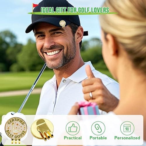 WUSUTE Funny Certified Goose Golf Ball Marker, Unique Magnetic Hat Clip for Golfers, Cool Golf Accessories for Men Women Golf Lovers thumbnail 4