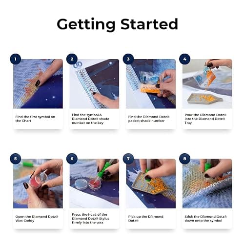 DIAMOND DOTZ Starry Night (Van Gogh) Diamond Painting Kits for Adults - Diamond Art Kits a Relaxing Creative Craft Kit with Dotz Gems 16x20 thumbnail 8