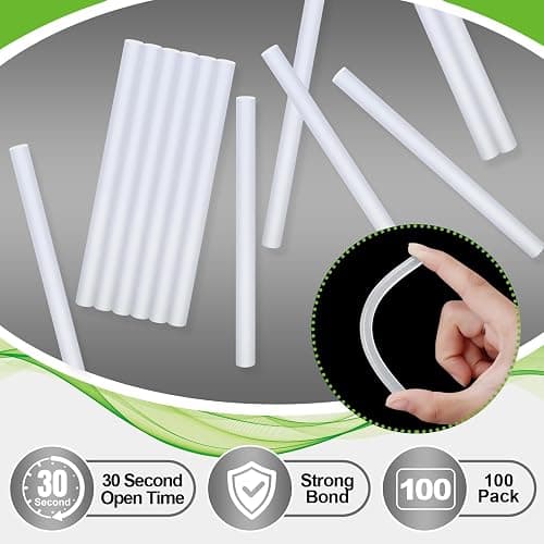 TUXIYA 100 Pack Mini Hot Glue Sticks,0.27"×4" Glue Gun Sticks | Clear Mini Glue Sticks for Hot Glue Gun, Quick Bonding for Crafting & DIY, Arts and Crafts thumbnail 4
