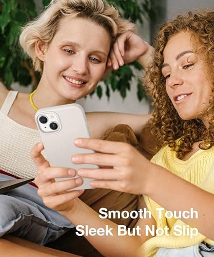 GONEZ Magnetic for iPhone 14 Case, Compatible with Magsafe, with Screen Protector + Camera Protector, Anti-Scratch Microfiber Lining, Liquid Silicone Shockproof Protective Phone Case, Stone - Stone thumbnail 8