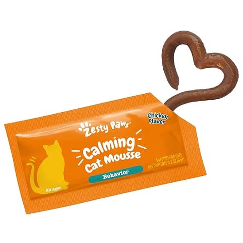 Zesty Paws Calming Mousse for Cats - Composure & Relaxation for Stress & Separation - Cat Calming Supplement with Ashwagandha, L-Theanine, Valerian Root & Vitamin B1-14 Count thumbnail 6
