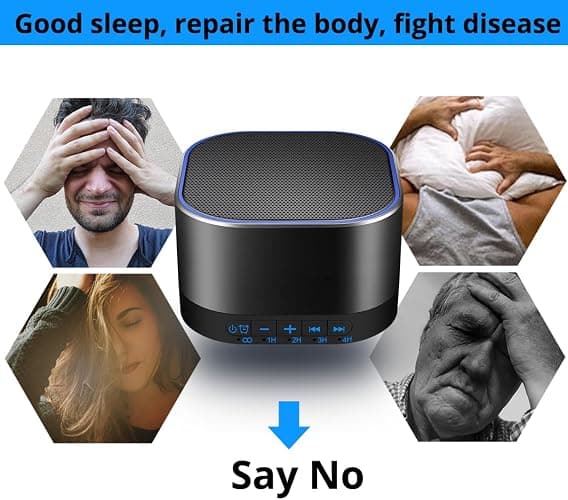Magicteam Sound White Noise Machine with 20 Non Looping Natural Soothing Sounds and Memory Function 32 Levels of Volume Powered by AC or USB and Sleep Sound Timer Therapy for Baby Kids Adults thumbnail 4