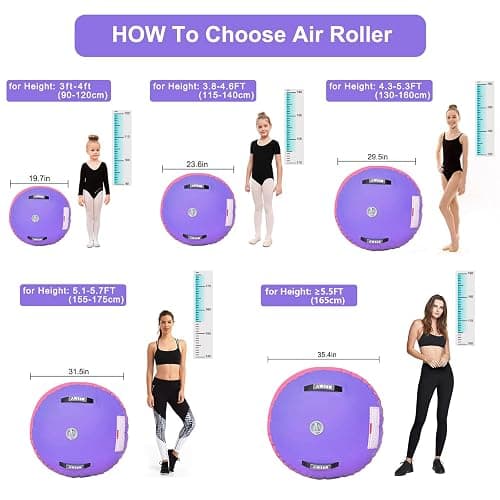 AWSUM Gymnastics Barrel Tumbling Equipment Air Roller Training Inflatable Back Handspring Trainer for Octagon Tumble Mat Gym Cheerleading Home Use 1 PCS，No Electric Pump thumbnail 2