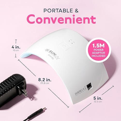 SUNUV UV LED Nail Lamp, Nail Dryer for Gel Polish UV Light for Gel Nails with Sensor 2 Timer SUN9C Blue Gift for Women Girl - Sky Blue thumbnail 3