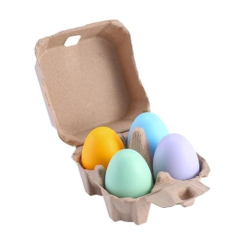 LayHyand 30 Pack Egg Cartons 4 Count, Cheap Bulk Pulp 4 Cell Containers Vintage Easter, 1/3 Dozen Sturdy Natural Kraft Paper Holder Box for Storage Fresh Chicken Huevo 2x2 thumbnail 7