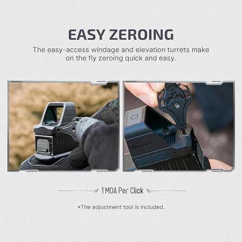 OLIGHT Osight 3 MOA Rechargeable Dot Open Reflex Sight with Charging Cover, Tactical Parallax-Free Sights, Picatinny Mount Compatible - Green/Red Dot Options thumbnail 7