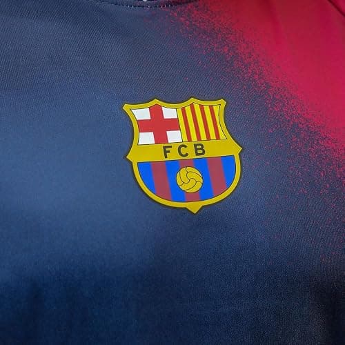 Icon Sports FC Barcelona Shirt - Officially Liecensed Jersey Style Short Sleeve Soccer Game Day Active Tee Top thumbnail 3