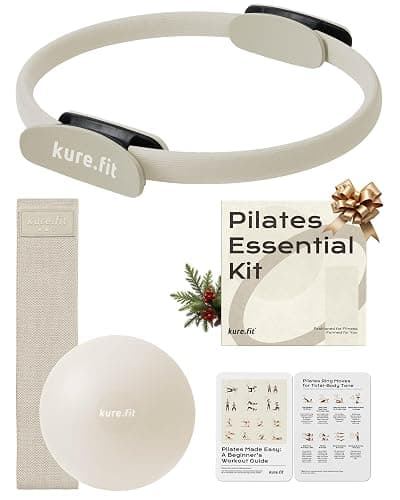 Home Pilates Essentials Kit for Women | Pilates Ring, Mini Ball, Booty Band Set | Pilates Equipment Starter Set in Gift Box | Workout Guide Included - Image 1