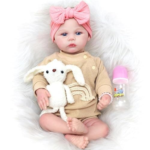 ECORELF Reborn Dolls Set with Gift Box for Kids Age 3+ | 20 Inch Silicone Lifelike Baby Dolls, Soft Realistic Girl Doll and Accessories Suitable Companionship and Collecting - Image 1
