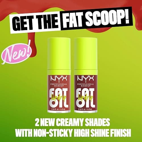 NYX PROFESSIONAL MAKEUP Fat Oil Lip Drip, Moisturizing, Shiny and Vegan Tinted Lip Gloss - Splash of Cream (Honey Nude) thumbnail 7