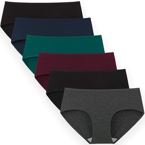 INNERSY Womens Underwear Cotton Hipster Panties Regular & Plus Size 6-Pack - Image 1