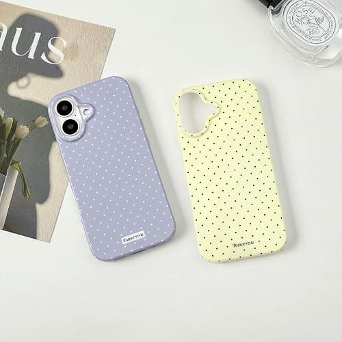 inewateri Compatible for iPhone 17 Case with Cute Fashion Polka Dot Aesthetics Design Simple Cases for Soft TPU Slim Protection Cover-Purple thumbnail 5