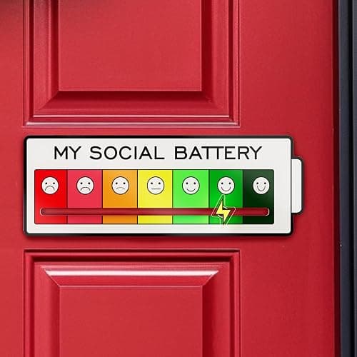 Acrylic Mood Door Sign for Creative Home Decor, 7 Emotion Expressions, Decorative Wall Art for Home and Office. (White) - Image 1