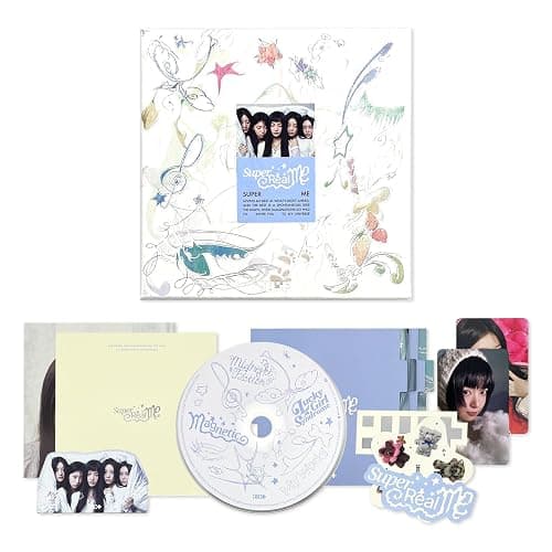 ILLIT - 1st Mini Album [SUPER REAL ME] (SUPER ME ver.) Photobook R + Photocard + Illit Logo Sticker + Album Logo Sticker + Sticker + Paper Magnet + Paper Ornaments + Poster With Lyrics - Image 1