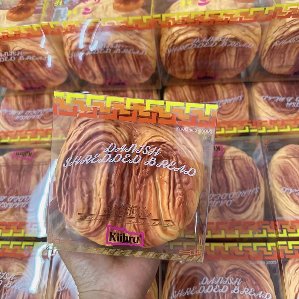 Squishy Danish Shredded Bread 5.3" Jumbo Slow Rising Squishies Scented Stress Relief Kids Gift Toys thumbnail 8