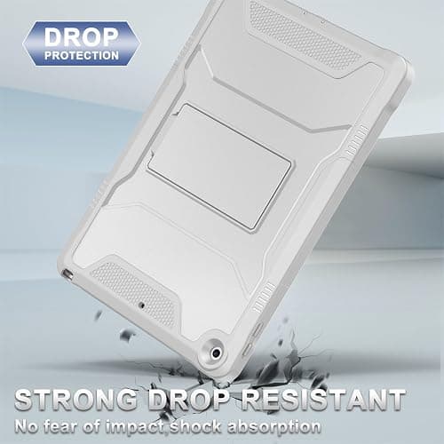 Soke Case for iPad 9th/8th/7th Generation 10.2-Inch (2021/2020/2019 Release), with Built-in Screen Protector and Kickstand, Rugged Full Body Protective Cover for Apple iPad 10.2 Inch - Light Gray thumbnail 5