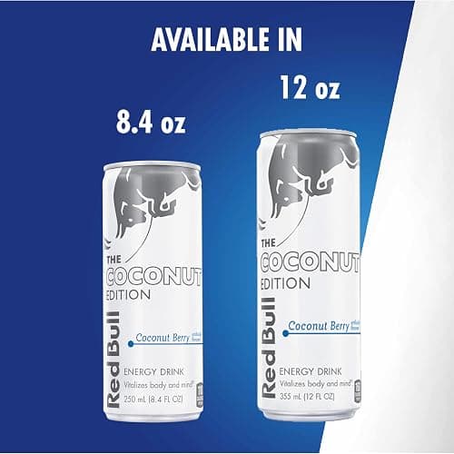 Red Bull Coconut Edition Energy Drink, Coconut Berry, with 80mg Caffeine plus Taurine & B Vitamins, 8.4 Fl Oz, Pack of 12 Cans thumbnail 5