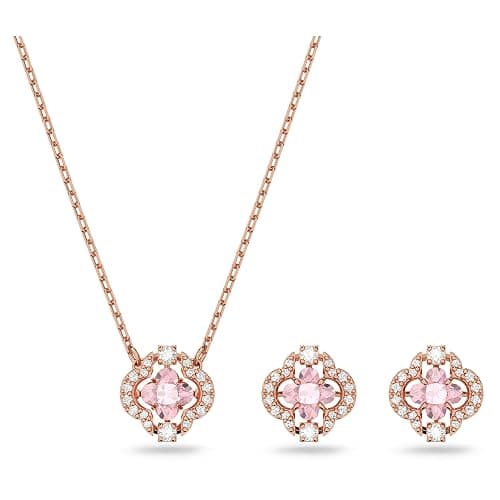 Swarovski Sparking Dance Crystal Necklace and Earring Set Jewelry Collection - Image 1