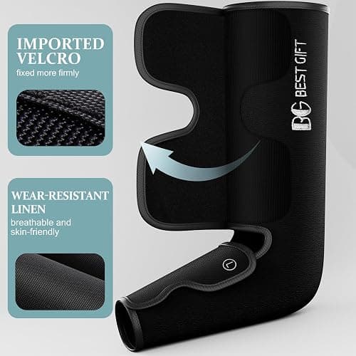 Gifts for Dad Mom Men Women Christmas Mothers Day, Fathers Day, Air Compression Massager with Heat for Foot, Leg, Calf, Thigh, Knee, Helpful for Vericose Veins, Muscle Fatigue, Cramps, Swelling, Edema thumbnail 6