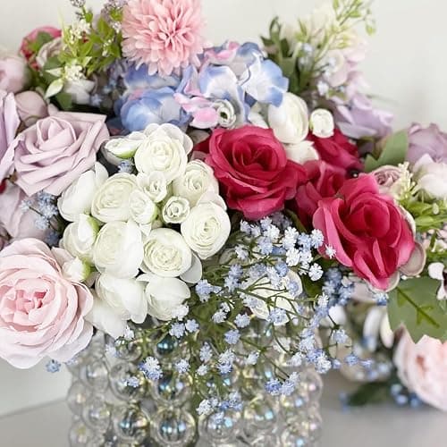 ABAJI Tiny Babys Breath Artificial Flowers Gypsophila Real Touch Flowers for Wedding Party Home Garden Decoration 12 inch in Length Small and Short thumbnail 7
