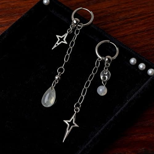 1 Paar Tropfen Spike Ohrringe, Gothic Star Hoop Ohrringe, Punk Grunge Schmuck Accessoires, Unregelmäßige Tropfen Ohrstecker, Y2k Schmuck Geschenke für Frauen thumbnail 7