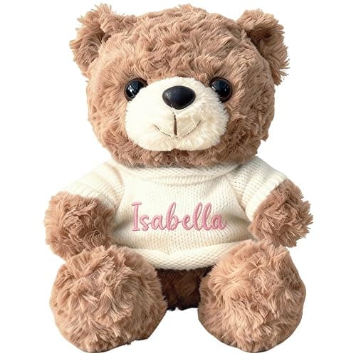 SCZQOVR Personalized Teddy Bear with Name, 12 Inch Custom Stuffed Animal for Kids, Girls, Boys and Couples, Plush Toy Gift for Valentine's, Christmas & Birthday - Image 1