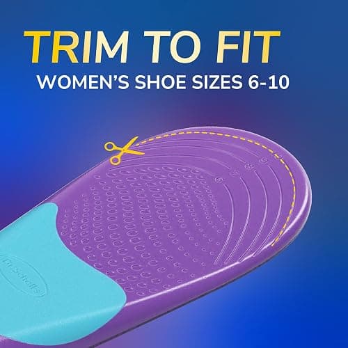 Dr. Scholl's Walk Longer Insoles - Comfortable Plush Foam Cushioning Inserts for Walking, Hiking, and Standing on Feet All-Day with Arch Support - Walk 50% Longer Without Muscle Fatigue thumbnail 8