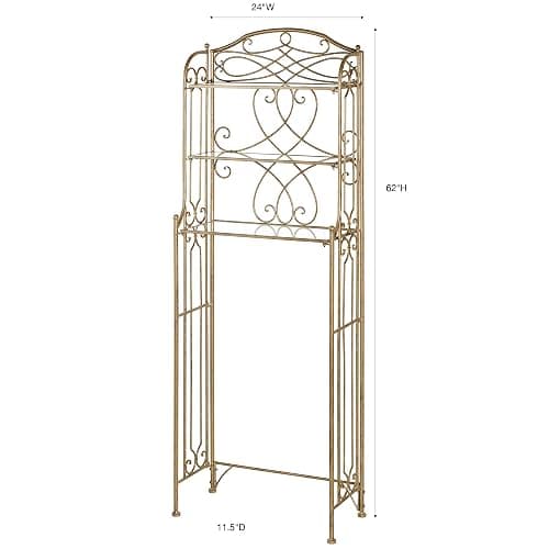 Touch of Class Abbianna Bathroom Space Saver Antique Gold thumbnail 3
