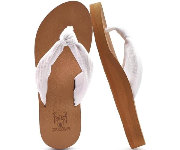 KuaiLu Flip Flops for Women with Arch Support Yoga Mat Comfortable Summer Beach Walking Thong Cushion Sandals Slip On Indoor Outdoor - Image 1