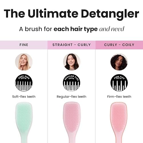 Tangle Teezer Fine & Fragile Ultimate Detangler Brush, Dry & Wet Hair Brush to Detangle & Reduce Breakage, Marshmallow Pink & Mint thumbnail 8